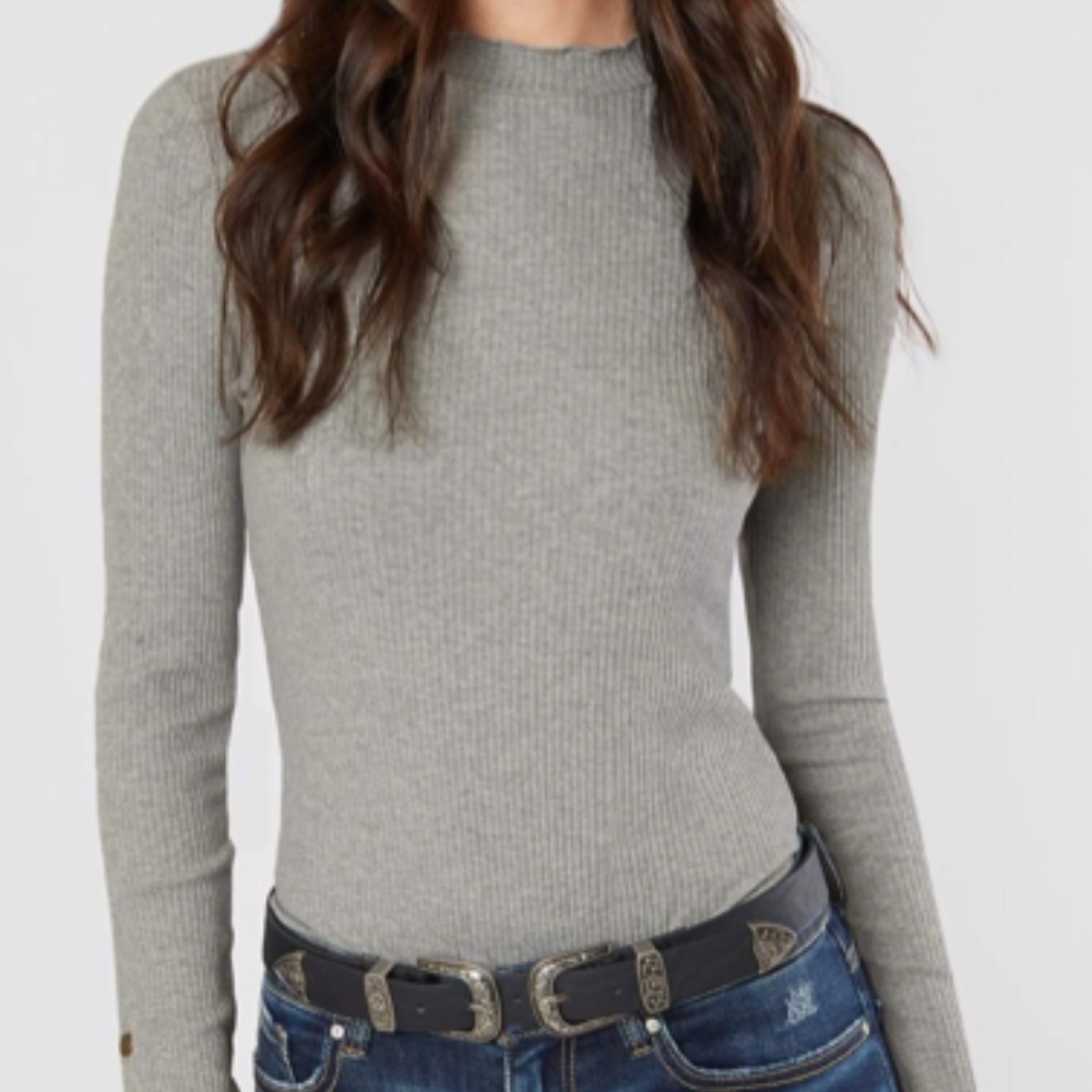 red by BKE Mock Neck Bodysuit